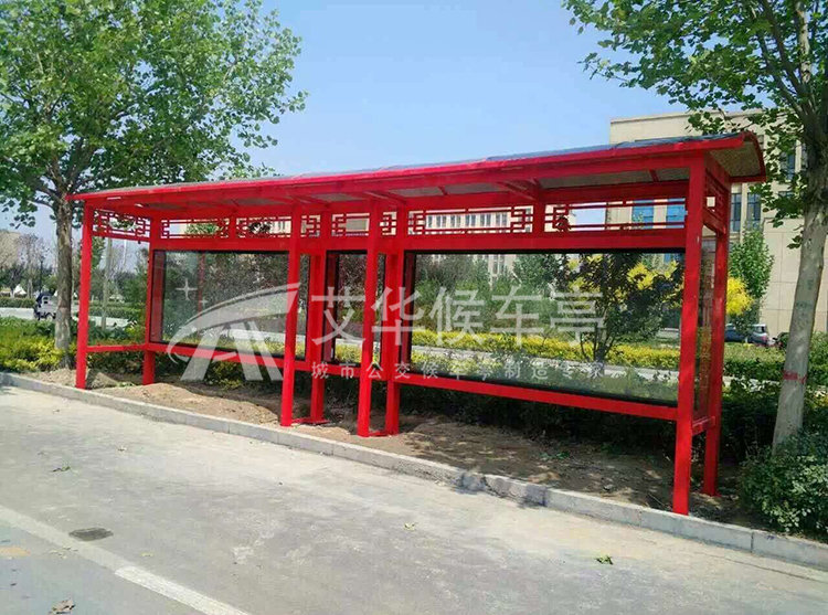 [4.24]河北邯郸中国红仿古候车亭项目发货(图4)