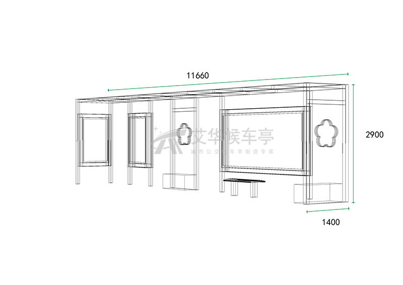 中式古典候车亭AH-3072(图3)