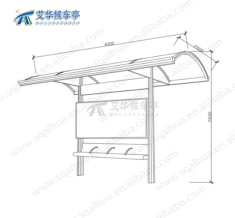 欧美系列候车亭AH-3059(图3)