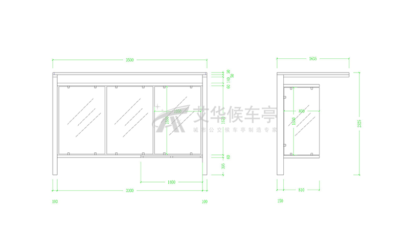 欧美系列候车亭AH-3075(图3)