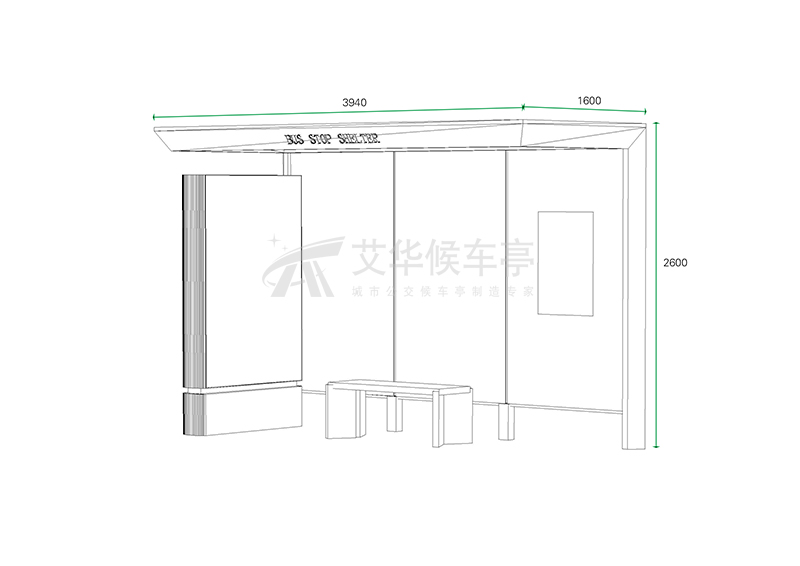 欧美系列候车亭AH-3076(图3)