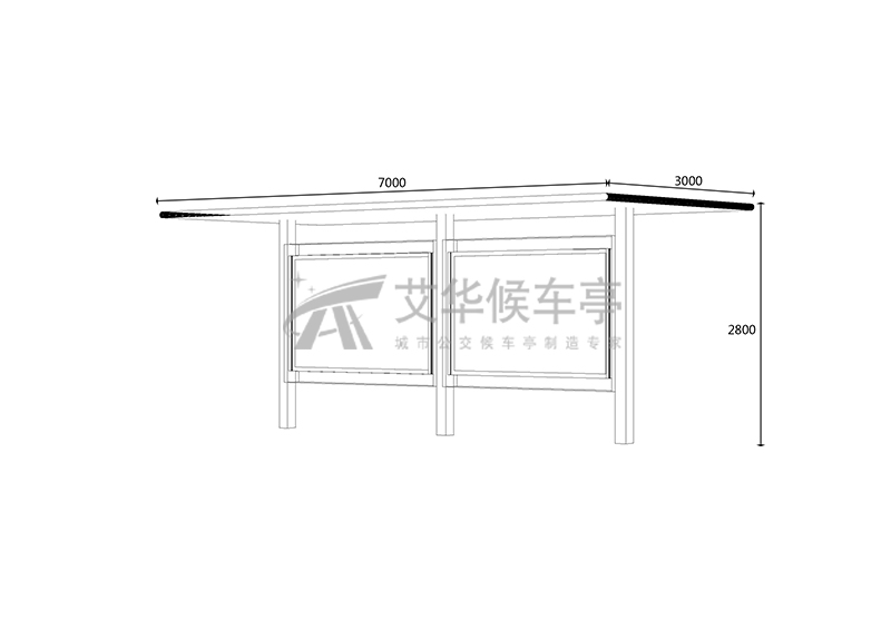 公共自行车棚AH-1184(图3)