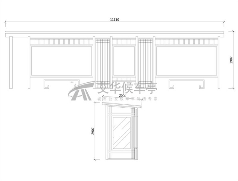 城市品位候车亭AH-3085(图3)