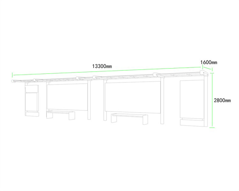简约时尚候车亭AH-3019(图3)