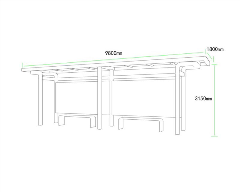 简约时尚候车亭AH-3017(图3)