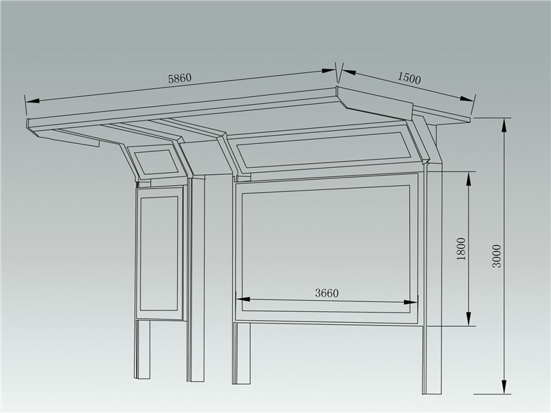 简约时尚候车亭AH-1099(图3)
