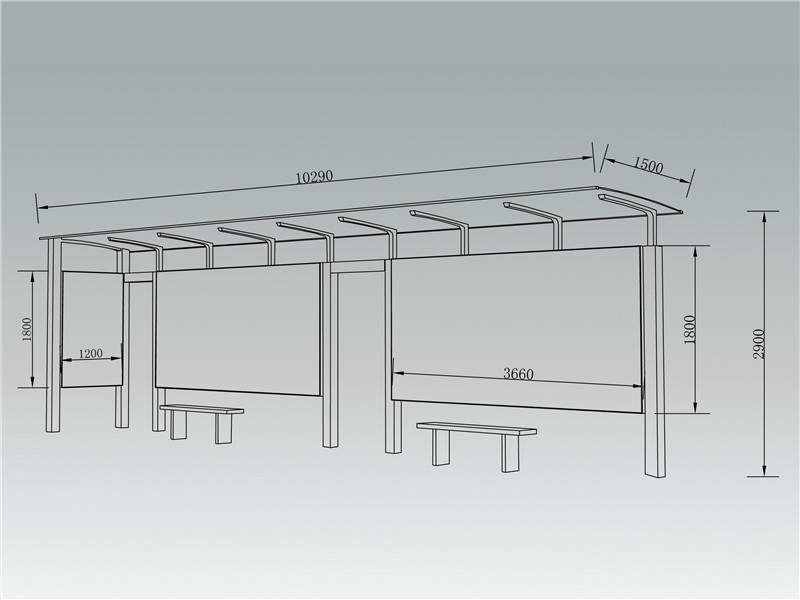 简约时尚候车亭AH-1080(图3)