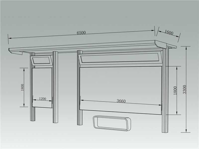 简约时尚候车亭AH-1075(图3)