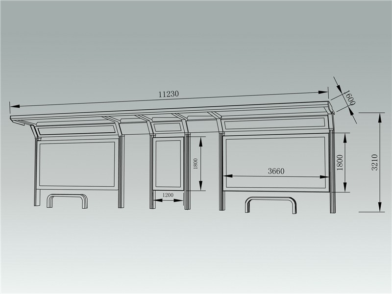 简约时尚候车亭AH-1187(图3)