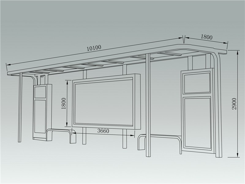 简约时尚候车亭AH-1150(图3)