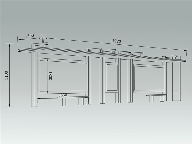 简约时尚候车亭AH-1095(图3)