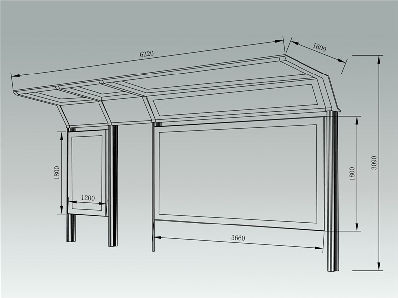 简约时尚候车亭AH-1211(图3)
