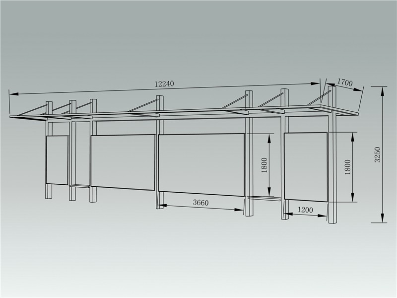 简约时尚候车亭AH-1329(图3)