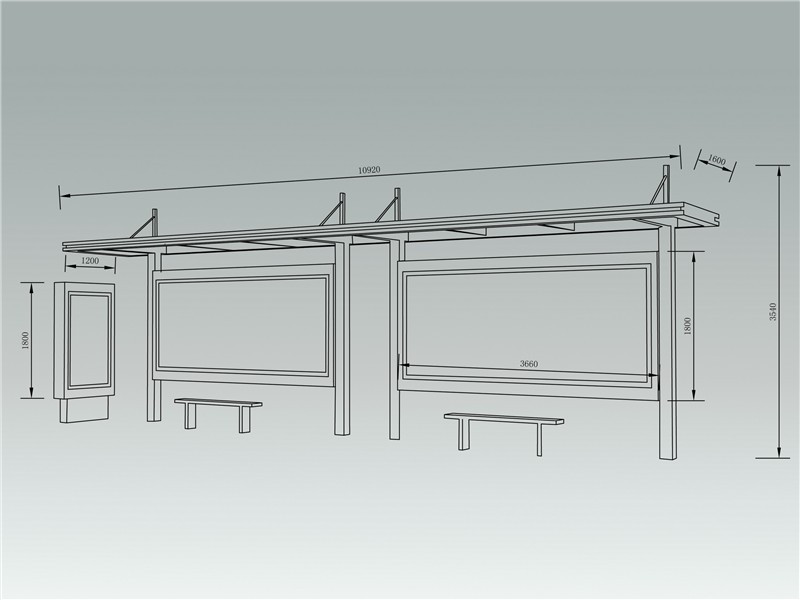 简约时尚候车亭AH-1306(图3)