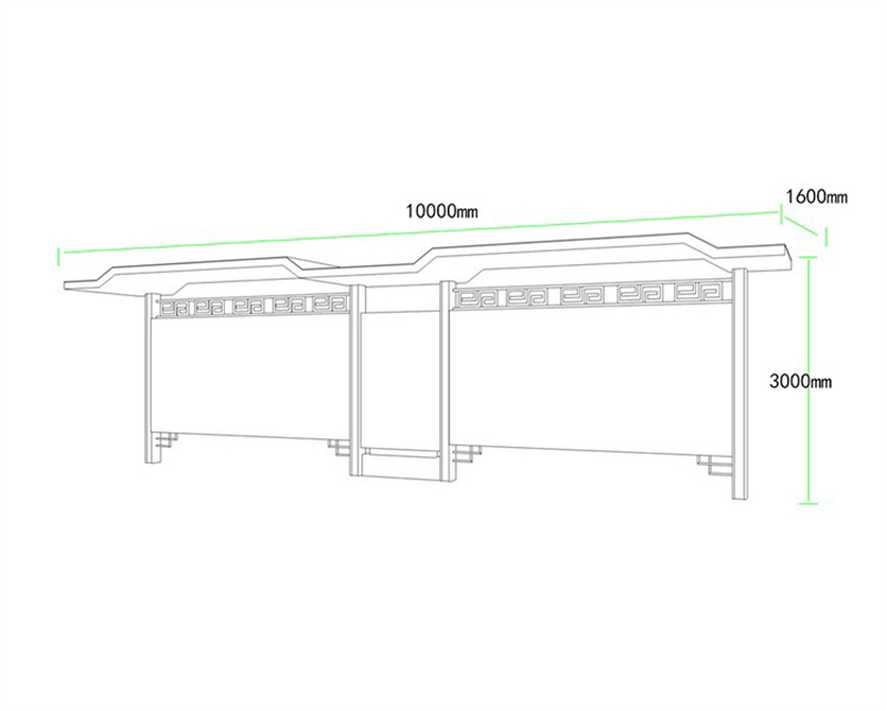 中式古典候车亭AH-3025(图3)
