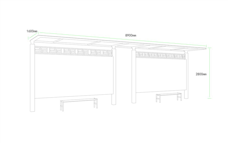 中式古典候车亭AH-3000(图3)