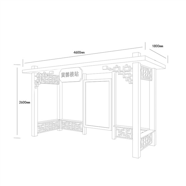 新款古典候车亭AH-2792(图3)