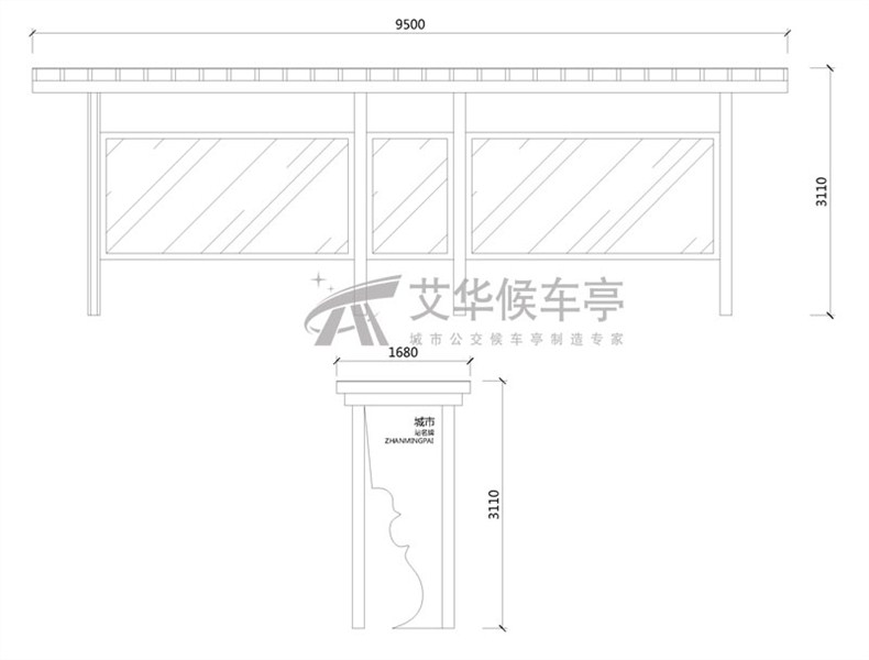 城市品位候车亭AH-3081(图4)