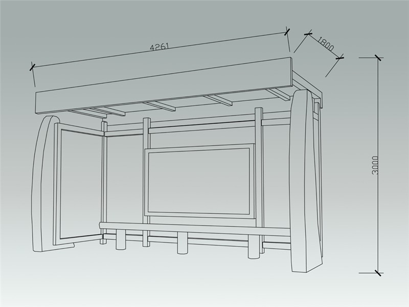 城市品位候车亭AH-2754(图3)