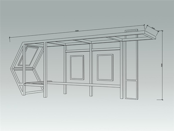 城市品位候车亭AH-2747(图3)
