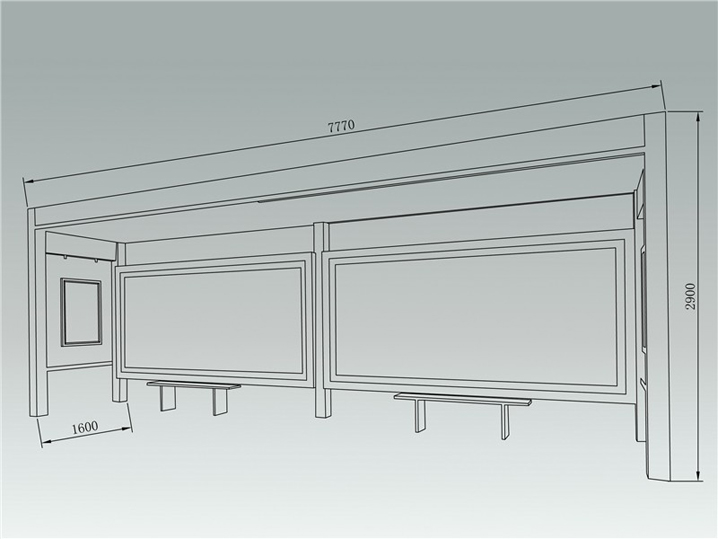 新款城市品位候车亭AH-2711(图3)