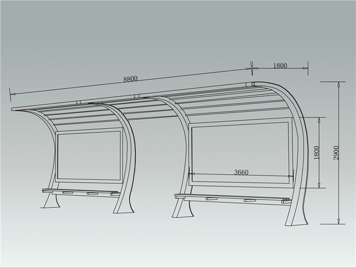城市品位候车亭AH-1313(图3)