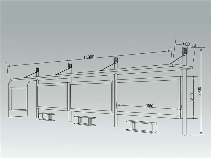 城市品位候车亭AH-1181(图3)