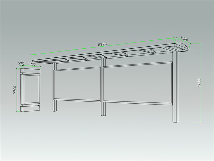 乡镇风采候车亭AH-3042(图3)