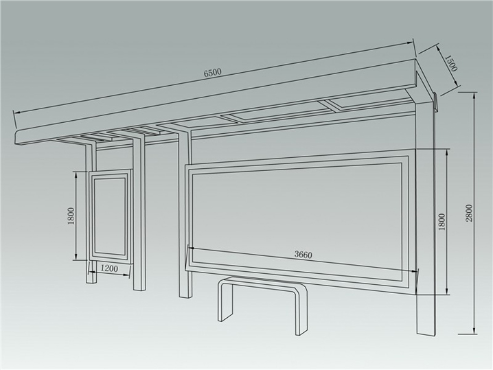 新款乡镇风采候车亭AH-2717(图3)