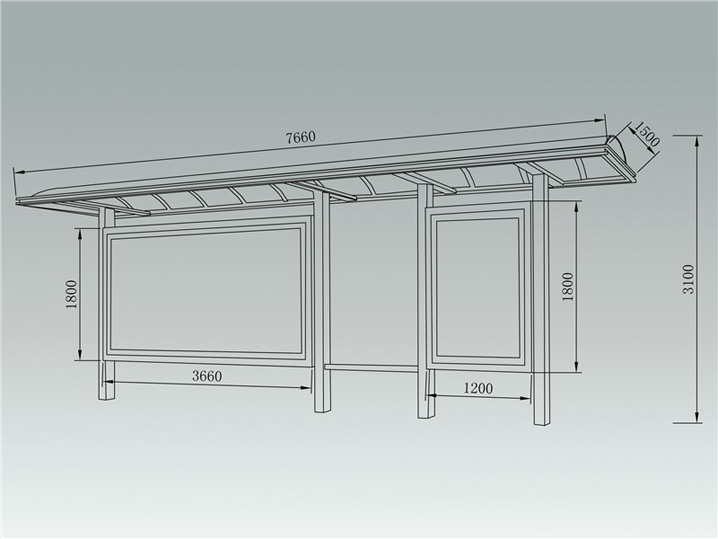 新款乡镇风采候车亭AH-2718(图3)