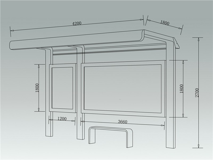 乡镇风采候车亭AH-1326(图3)
