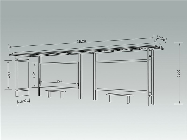 乡镇风采候车亭AH-1118(图3)