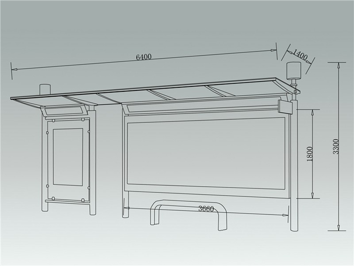 永恒经典候车亭AH-1195(图3)