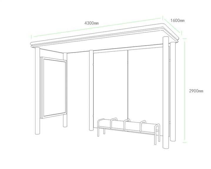 欧美系列候车亭AH-2775(图3)