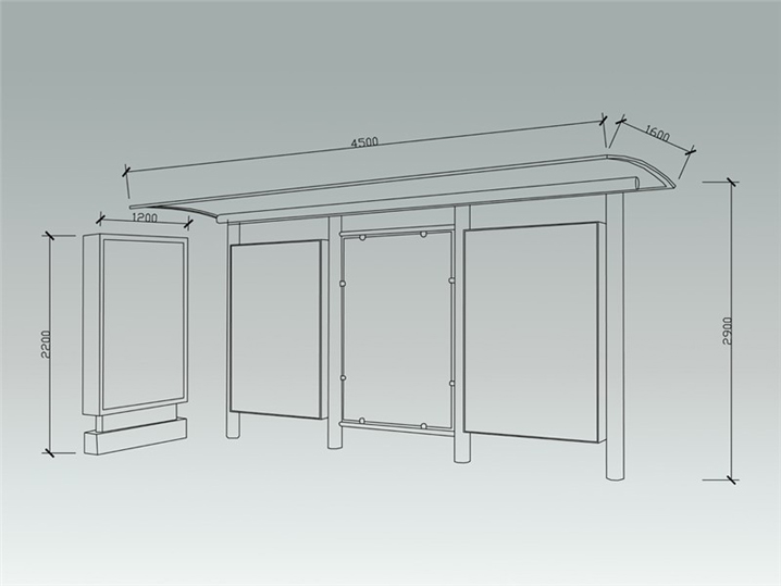 欧美系列候车亭AH-2767(图3)