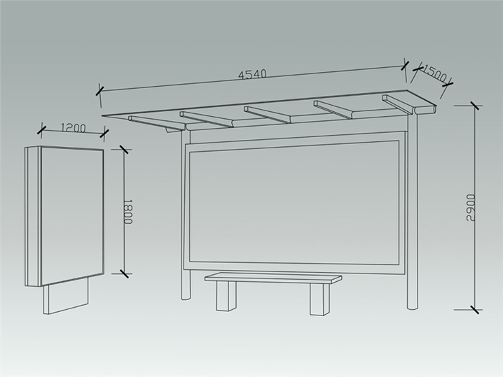欧美系列候车亭AH-2756(图3)