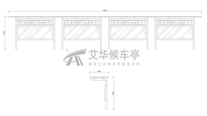 公共自行车棚AH-1195(图3)