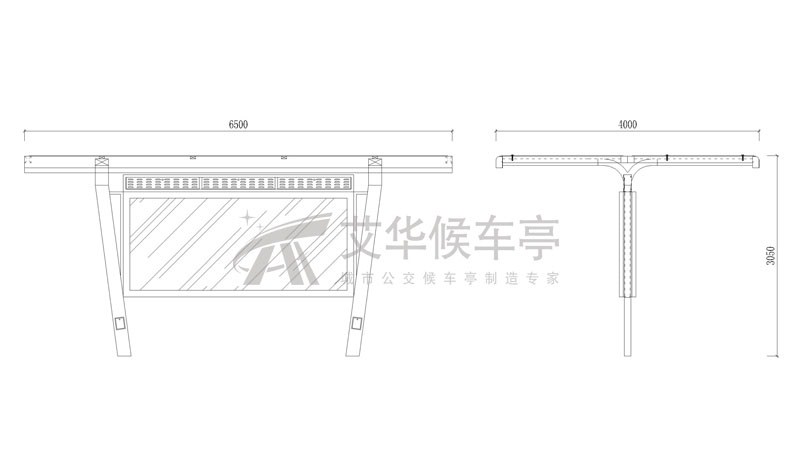 公共自行车棚AH-1193(图3)