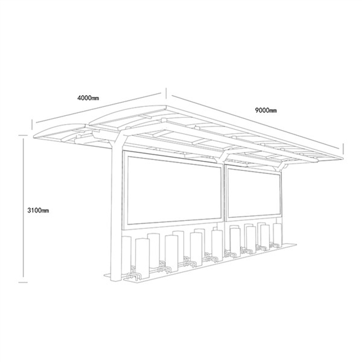 公共自行车棚AH-1172(图3)