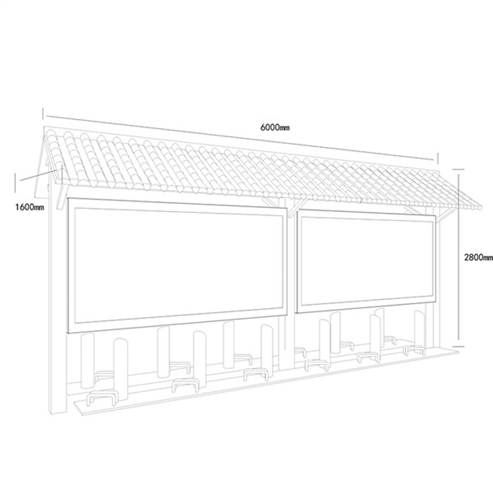公共自行车棚AH-1173(图3)