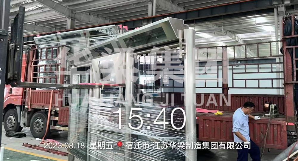 [23.8.18]上海市定制不锈钢公交候车亭项目第三车发货(图2)