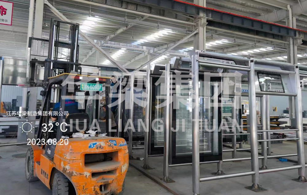 [23.8.20]上海市定制不锈钢公交候车亭项目第五车发货(图2)