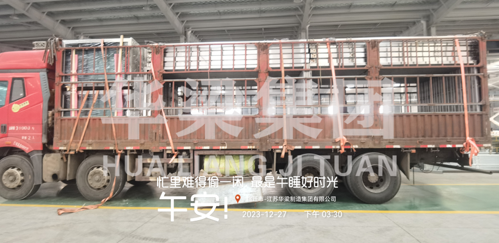 [23.12.27]江苏省某市定制款不锈钢公交候车亭项目发货(图2)